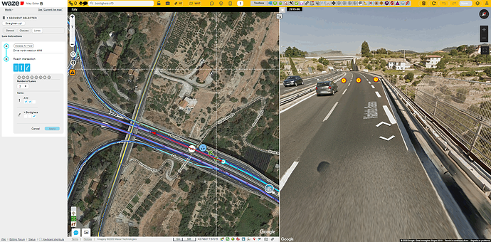 Esempio: autostrada a 2 corsie + 1 di uscita (parallela)