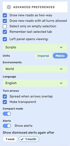 advanced preferences