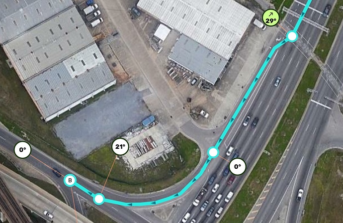 The painted gore creates an AGC which is in many ways similar to a freeway exit ramp