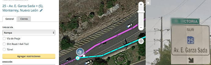 Letrero con texto y número de vialidad