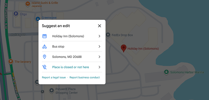 Holiday inn Bus Stop - GMaps