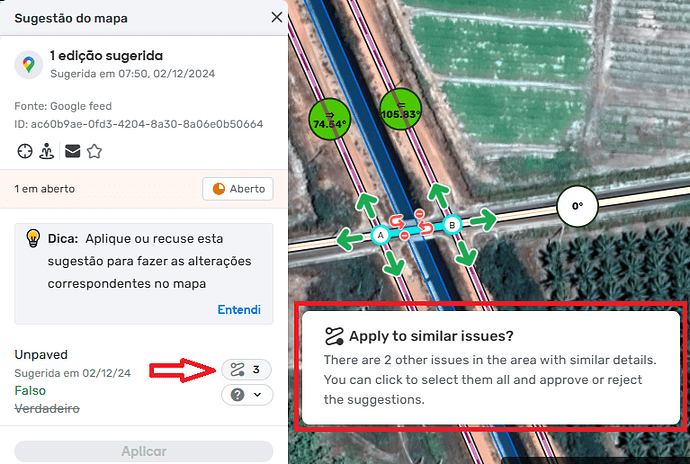 Sugestão do mapa Google