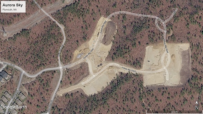 Aurora Sky - Plymouth MA - Road Layout