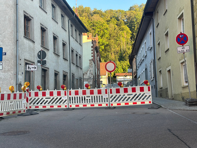 Blick von Stühlingen nach oben fahrend
