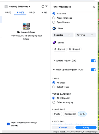 An empty state of the issue tracker