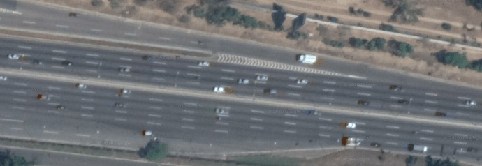 La guía de carril no es apropiada para las reducciones de carril de autopista que no ocurren cerca de un intercambio.