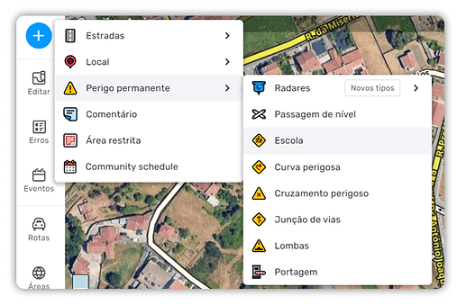Escola - Criar Alerta de Zona de Escola