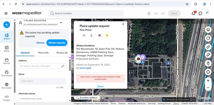 Waze address rename