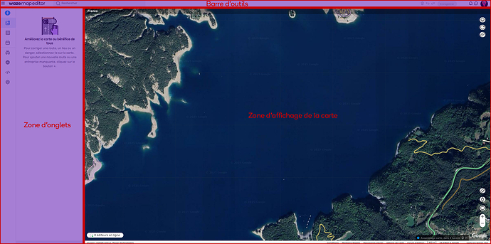 WME Zone d'affichage de la carte