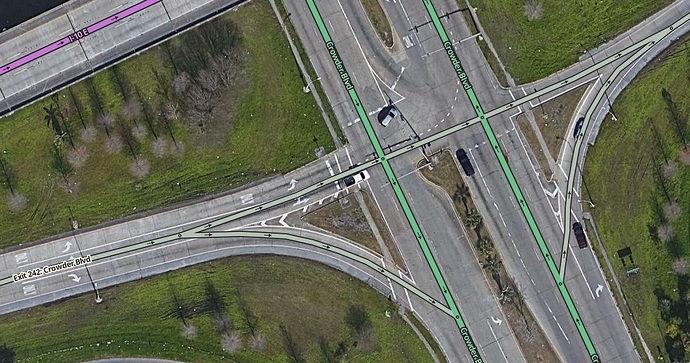 With a ramp island of significant size, use separate segments.