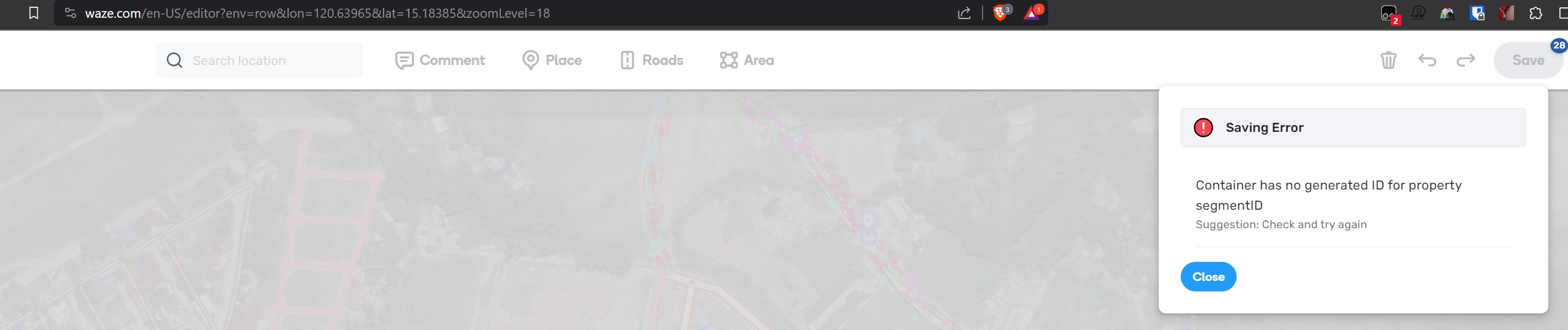 Container has no generated ID for property toSegID Suggestion Check and try again.jpg