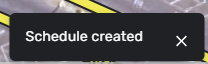 Agendamento criado