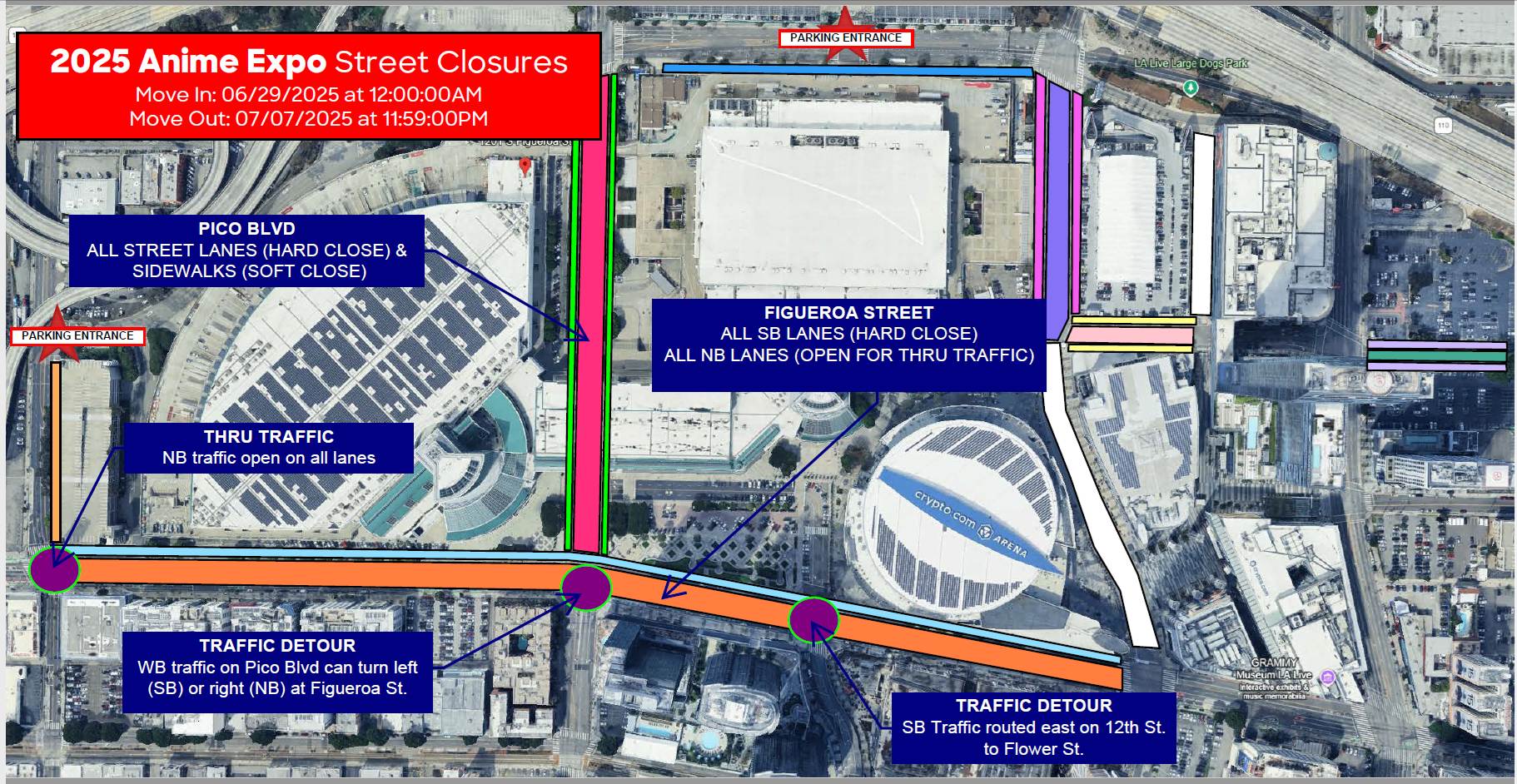 Anime Expo Road Closures - California - Waze Discuss