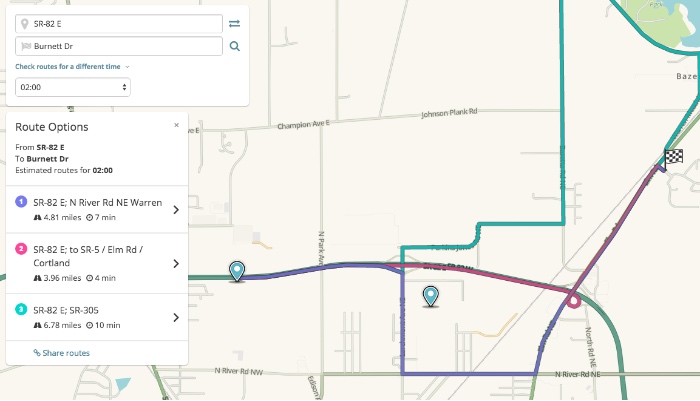 82 to 5 detour Livemap route ranking.jpg