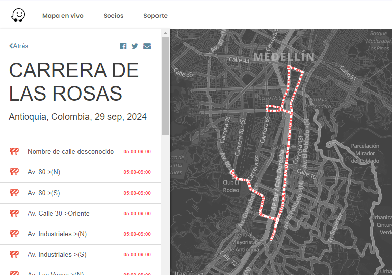 Publicación Evento Carrera de Las Rosas