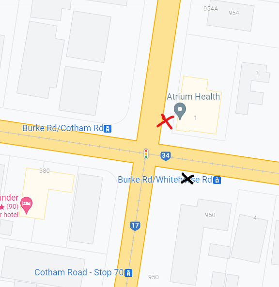 New Speed Camera Intersection of Burke Road and Whitehorse Road