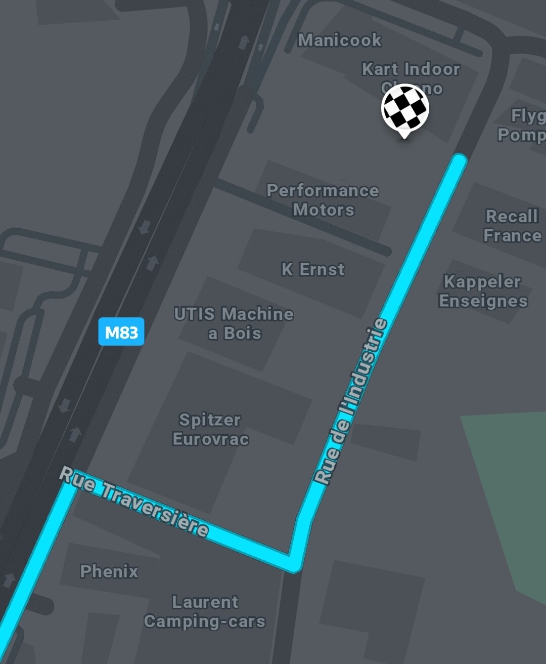 Entrée par la mauvaise rue magasin informatique de Fegersheim Waze