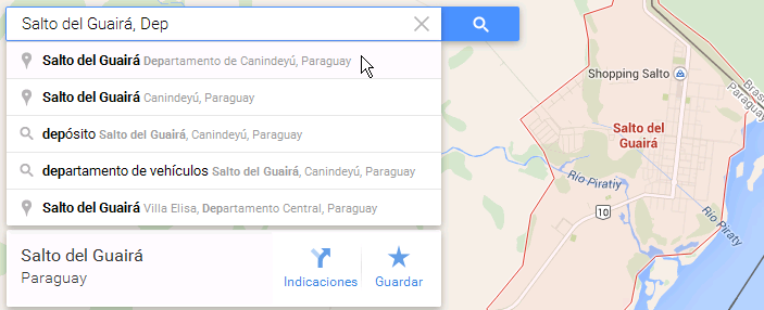 Salto del Guairá - Google Maps.png